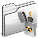 Burnable Folder white icon